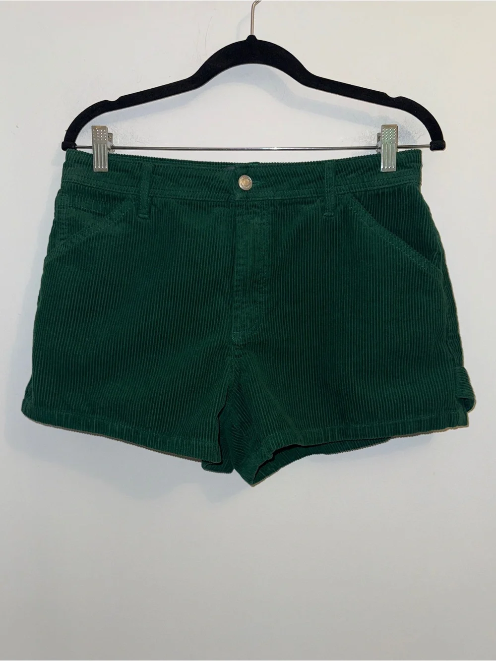 Indigo Rising Emerald Green Corduroy Shorts Women’s Size 11/30 Y2K Low Rise